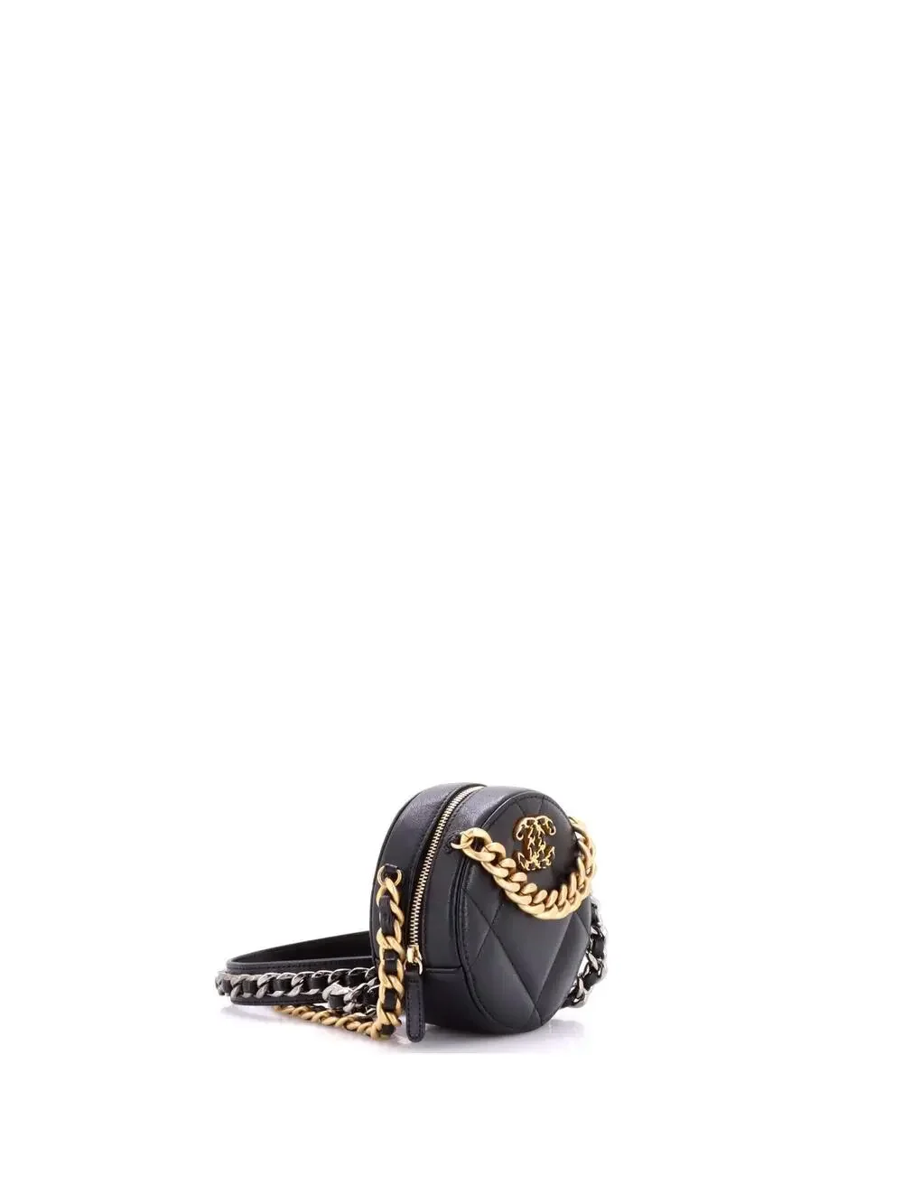 Chanel 19 Round Clutch With Chain #254485C26B
